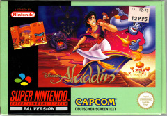 Aladdin (Disney's) for the Super Nintendo Front Cover Box Scan