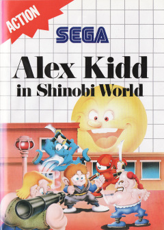 Alex Kidd in Shinobi World for the Sega Master System Front Cover Box Scan