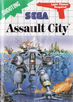 Assault City: Light Phaser Version for the Sega Master System Front Cover Box Scan