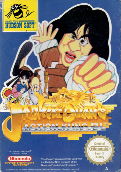 Jackie Chan's Action Kung Fu for the NES Front Cover Box Scan