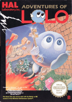 Adventures of Lolo for the NES Front Cover Box Scan