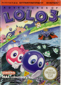 Adventures of Lolo 3 for the NES Front Cover Box Scan