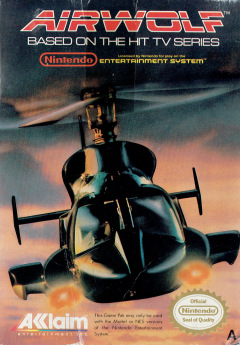 Airwolf for the NES Front Cover Box Scan