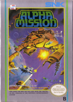 Alpha Mission for the NES Front Cover Box Scan