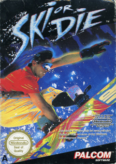 Ski or Die for the NES Front Cover Box Scan