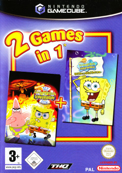 2 Games in 1: Der SpongeBob Schwammkopf Film + SpongeBob Schwammkopf: Kampf um Bikini Bottom for the Nintendo GameCube Front Cover Box Scan