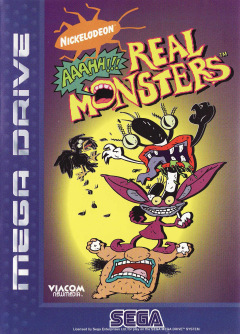 AAAHH!!! Real Monsters for the Sega Mega Drive Front Cover Box Scan
