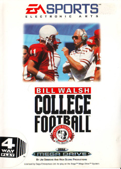 Bill Walsh College Football for the Sega Mega Drive Front Cover Box Scan