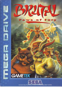 Brutal: Paws of Fury for the Sega Mega Drive Front Cover Box Scan