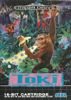 Toki: Going Ape Spit for the Sega Mega Drive Front Cover Box Scan