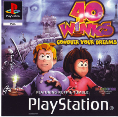 40 Winks: Conquer Your Dreams for the Sony PlayStation Front Cover Box Scan