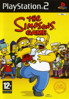 The Simpsons Game for the Sony PlayStation 2 Front Cover Box Scan