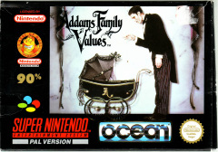 Addams Family Values for the Super Nintendo Front Cover Box Scan