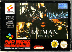 Batman Returns for the Super Nintendo Front Cover Box Scan
