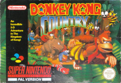 Donkey Kong Country for the Super Nintendo Front Cover Box Scan
