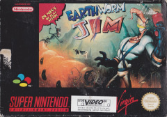 Earthworm Jim for the Super Nintendo Front Cover Box Scan