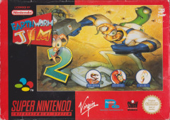 Earthworm Jim 2 for the Super Nintendo Front Cover Box Scan