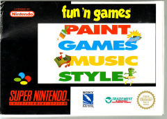 Fun 'n Games: Paint Games Music Style for the Super Nintendo Front Cover Box Scan