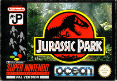 Jurassic Park for the Super Nintendo Front Cover Box Scan