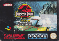 Jurassic Park Part 2: The Chaos Continues for the Super Nintendo Front Cover Box Scan