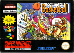 Looney Tunes Basketball for the Super Nintendo Front Cover Box Scan
