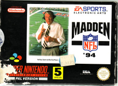 Madden NFL '94 for the Super Nintendo Front Cover Box Scan