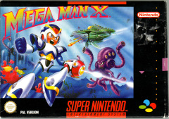 Mega Man X for the Super Nintendo Front Cover Box Scan