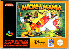 Mickey Mania for the Super Nintendo Front Cover Box Scan