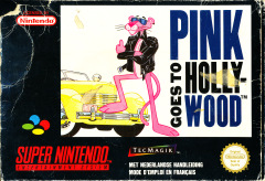 Pink Goes to Hollywood for the Super Nintendo Front Cover Box Scan