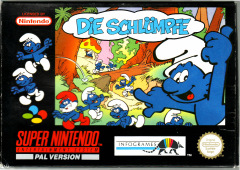 The Smurfs for the Super Nintendo Front Cover Box Scan