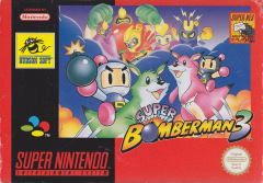 Super Bomberman 3 for the Super Nintendo Front Cover Box Scan