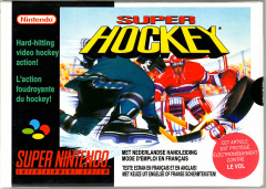 Super Hockey for the Super Nintendo Front Cover Box Scan