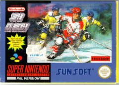 Super Ice Hockey for the Super Nintendo Front Cover Box Scan
