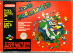 Super Mario World for the Super Nintendo Front Cover Box Scan