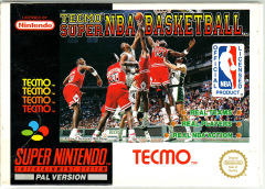 Tecmo Super NBA Basketball for the Super Nintendo Front Cover Box Scan