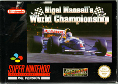 Nigel Mansell's World Championship Racing for the Super Nintendo Front Cover Box Scan