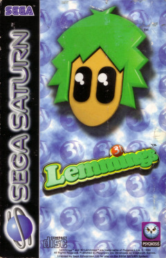 3D Lemmings for the Sega Saturn Front Cover Box Scan