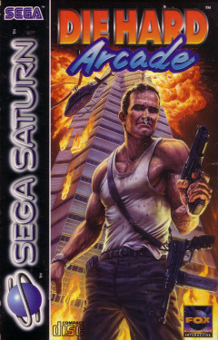 Die Hard Arcade for the Sega Saturn Front Cover Box Scan