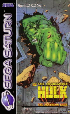 The Incredible Hulk: The Pantheon Saga for the Sega Saturn Front Cover Box Scan