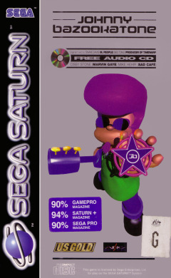 Johnny Bazookatone for the Sega Saturn Front Cover Box Scan