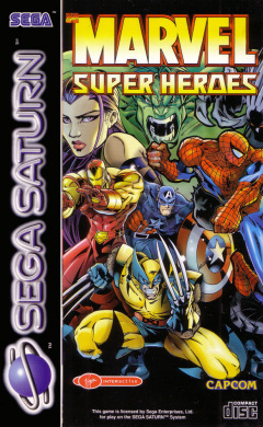 Marvel Super Heroes for the Sega Saturn Front Cover Box Scan
