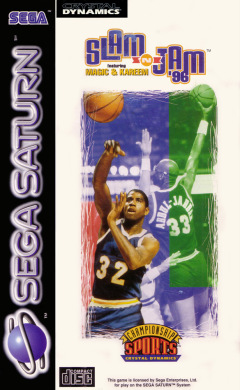 Slam'n Jam '96 featuring Magic & Kareem for the Sega Saturn Front Cover Box Scan
