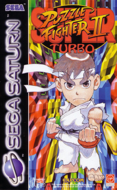 Super Puzzle Fighter II Turbo for the Sega Saturn Front Cover Box Scan