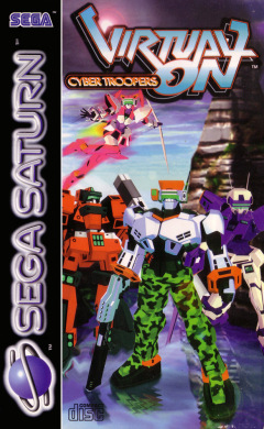 Virtual On: Cyber Troopers for the Sega Saturn Front Cover Box Scan