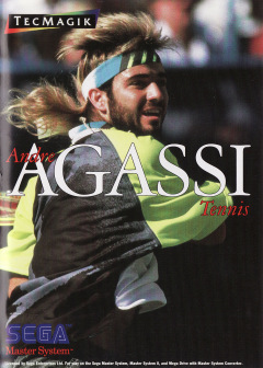 Andre Agassi Tennis for the Sega Master System Front Cover Box Scan