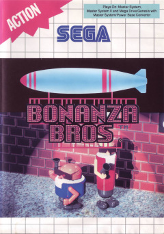 Bonanza Brothers for the Sega Master System Front Cover Box Scan