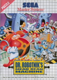 Dr. Robotnik's Mean Bean Machine for the Sega Master System Front Cover Box Scan