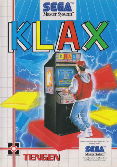 KLAX for the Sega Master System Front Cover Box Scan