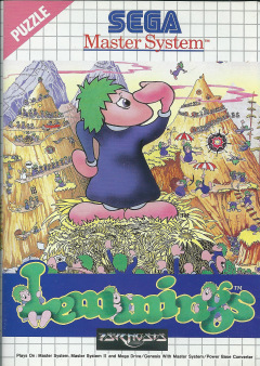 Lemmings for the Sega Master System Front Cover Box Scan