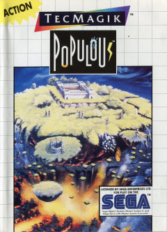 Populous for the Sega Master System Front Cover Box Scan